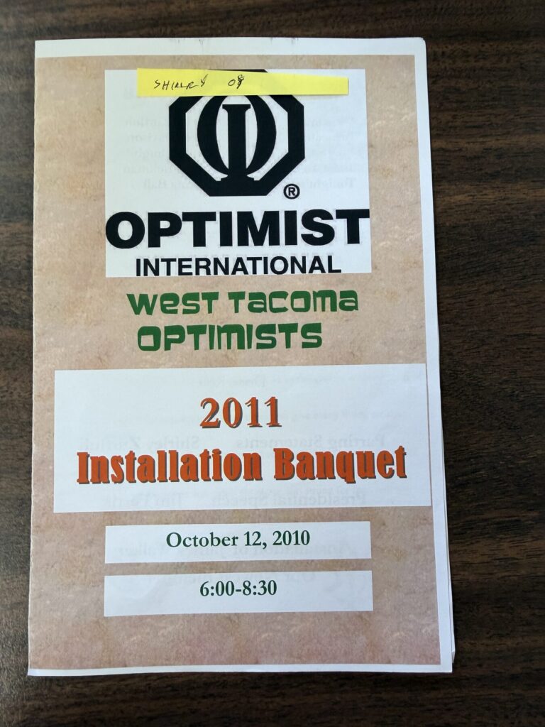 2011 Installation Banquet Program