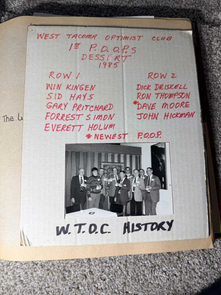 West Tacoma Club History and ROAPS Designees, 1975